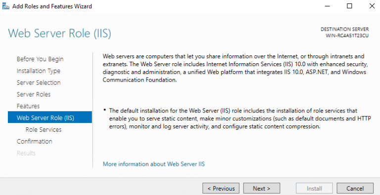 How To Install Iis In Windows Server 2016