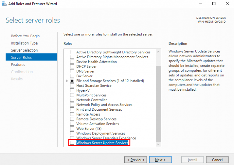 Install And Configure Windows Server Update Services (WSUS)