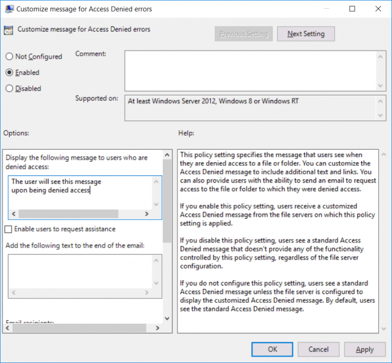 Perform Access-Denied Remediation in Windows Server 2016 - RootUsers