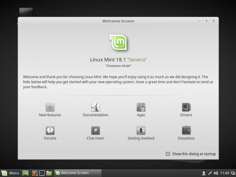 Linux mint welcome screen что это