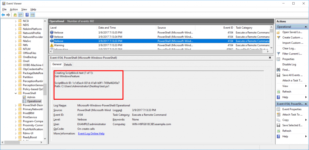 enable powershell script block logging windows 10